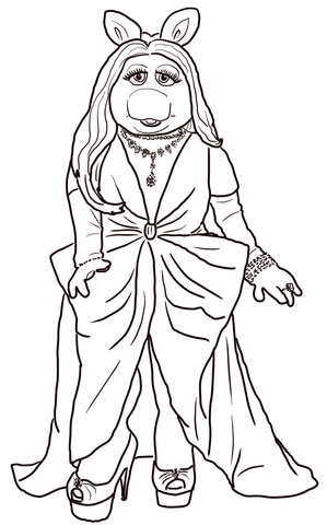 Miss Piggy Coloring Page